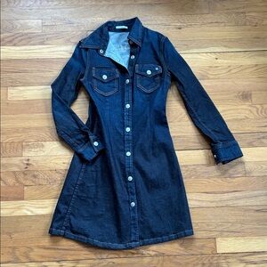 Alexa Chung for AG Adriano Goldschmied Denim Dress XS Stretch Country Classic